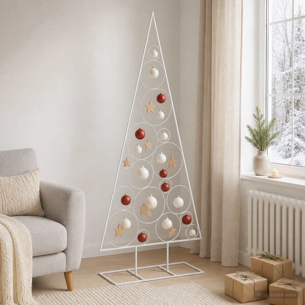 VidaXL Kovový vánoční stromeček KUOPIO 180 cm Ocel [4018958] Barva: Černá