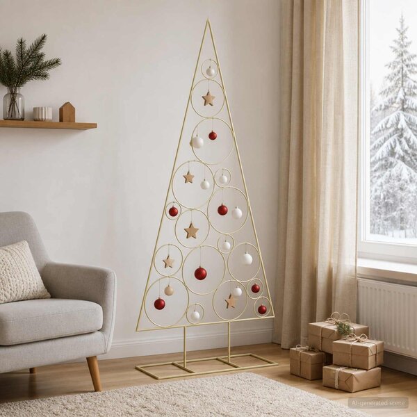 VidaXL Kovový vánoční stromeček KUOPIO 180 cm Ocel [4018958] Barva: Černá