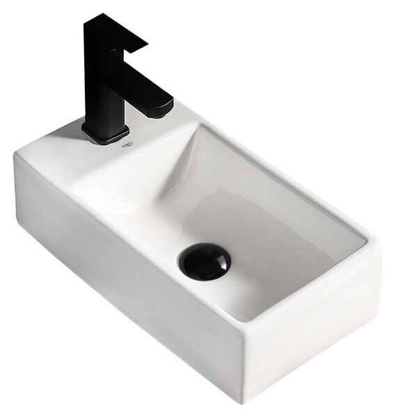 BPS-koupelny Keramické umyvadlo na desku HYD-LA-WH-405 40,5x20 cm, bílé