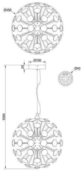 Globo 16047H1C - LED Lustr na lanku VIRINA LED/24W/230V