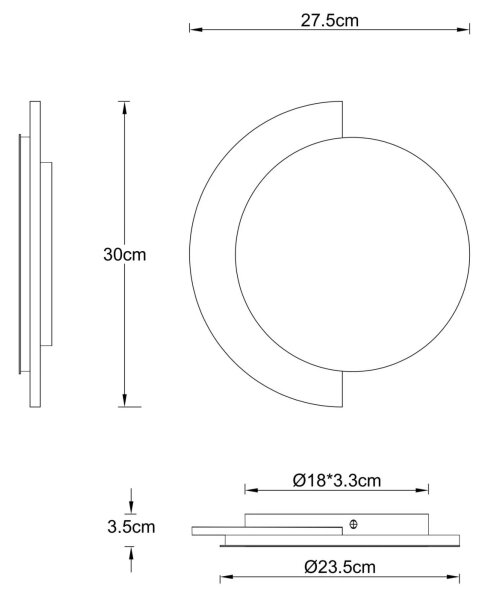 Globo 78393-14 - LED Nástěnné svítidlo ROJAS LED/14W/230V 3000K