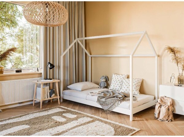 Legno Dětská postel ve tvaru domku Lucie bílá Rozměr (cm): 80x160