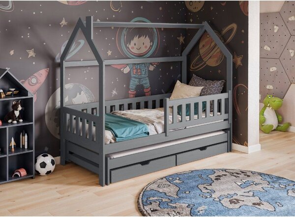 Legno Dětská rozkládací postel Mickey šedá Rozměr (cm): 80x160