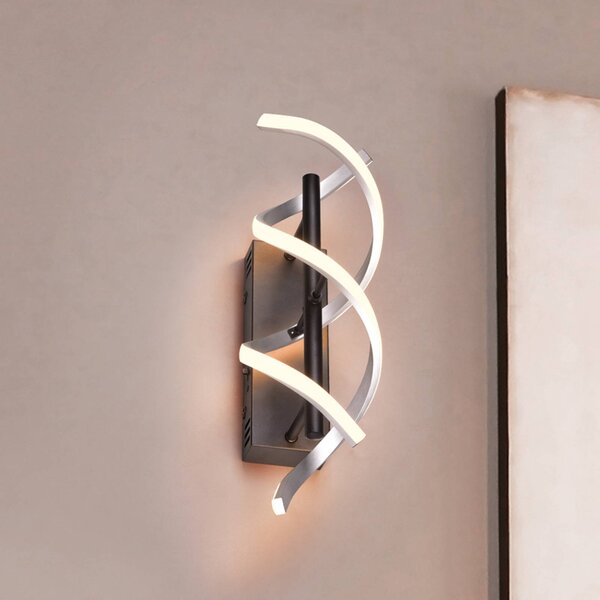 Trio Lighting LED nástěnné světlo Sequence, stmívatelné, hliník, stmívatelný, Hliník / šedá / zinek, Obývací pokoj / jídelna, Hliník, Moderní