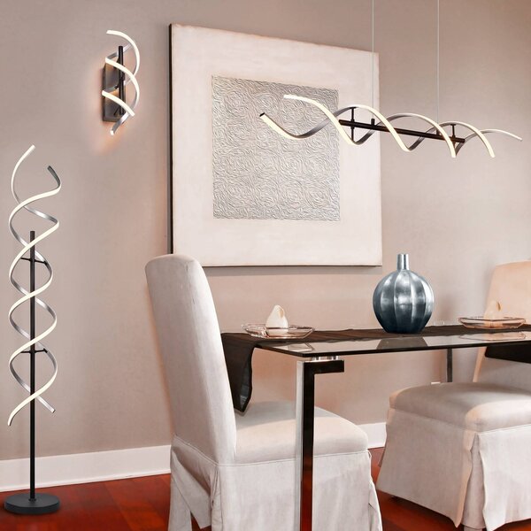Trio Lighting LED nástěnné světlo Sequence, stmívatelné, hliník, stmívatelný, Hliník / šedá / zinek, Obývací pokoj / jídelna, Hliník, Moderní