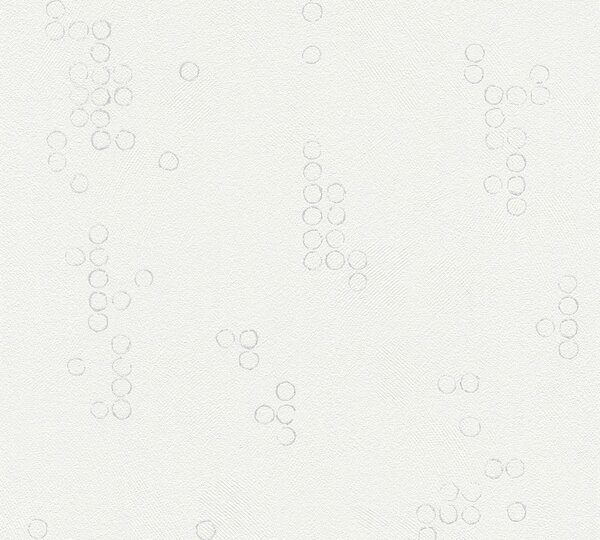 A.S. Création | Vliesová tapeta na zeď Attractive 37763-1 | 0,53 x 10,05 m | bílá, šedá