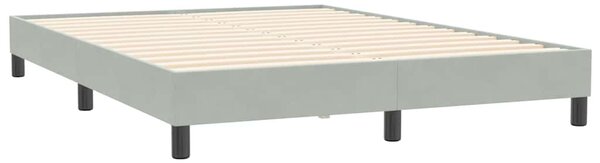 Box spring postel s matrací světle šedá 160x210 cm samet 3316023