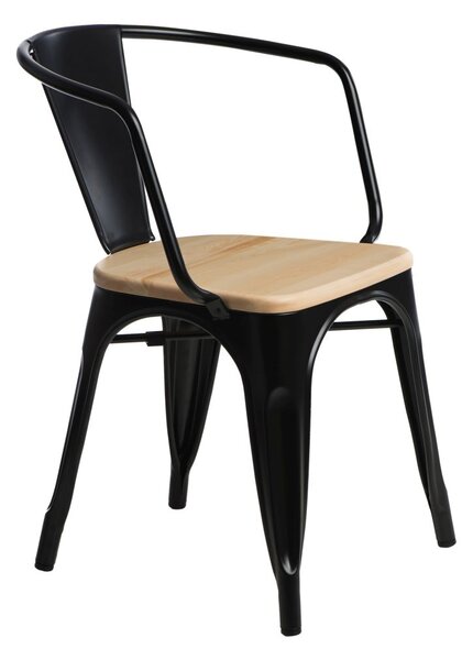 Židle Paris Arms Wood borovice natural černá