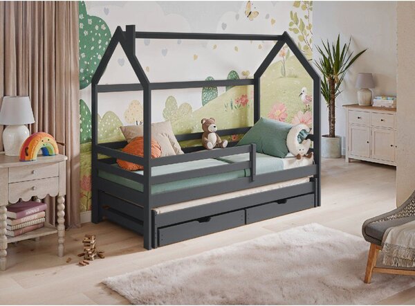 Legno Dětská rozkládací postel Disney grafit Rozměr (cm): 80x160