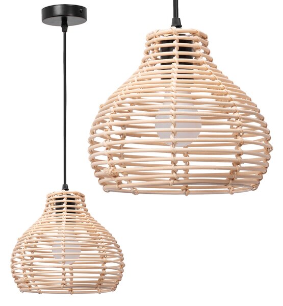 Toolight Toolight, BOHO závěsné stropní svítidlo 1xE27, APP984-1CP, hnědá-černá, OSW-05193