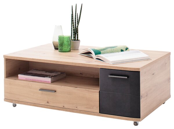 KONFERENČNÍ STOLEK, antracitová, barvy dubu, kompozitní dřevo, 115/70/42 cm Livetastic - Konferenční stolky, Online Only