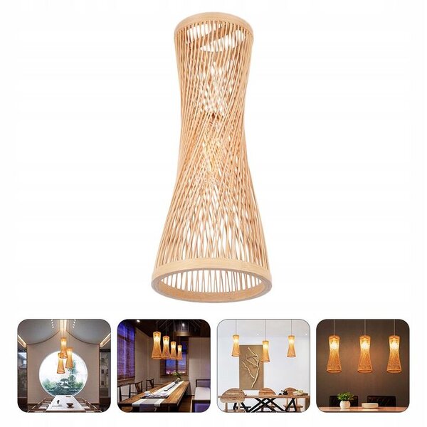 Toolight Natural, závěsné stropní svítidlo 1xE27 APP1637-1CP, přírodní hnědá, OSW-05107
