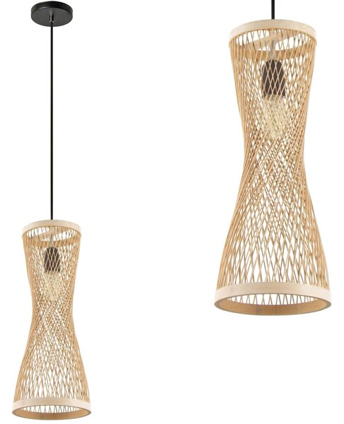 Toolight Natural, závěsné stropní svítidlo 1xE27 APP1637-1CP, přírodní hnědá, OSW-05107