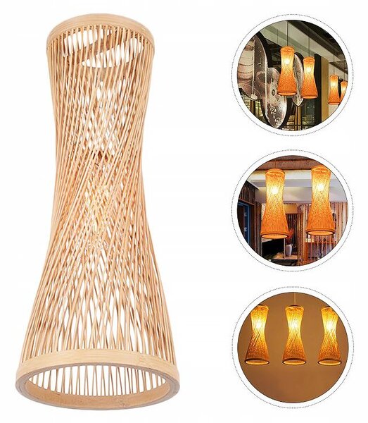 Toolight Natural, závěsné stropní svítidlo 1xE27 APP1637-1CP, přírodní hnědá, OSW-05107