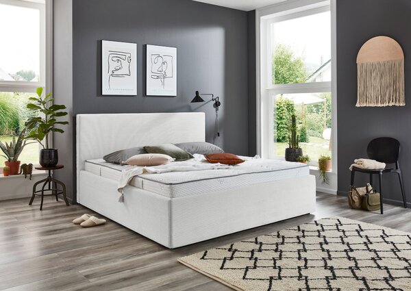 ČALOUNĚNÁ POSTEL, 140/200 cm, přírodní barvy Boxxx - Postele s úložným prostorem, Online Only