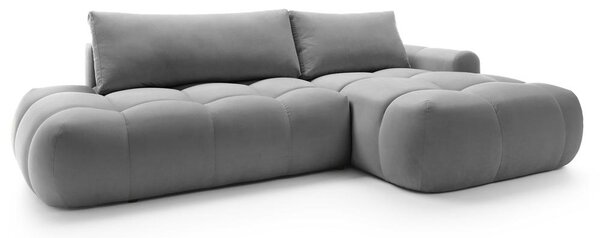 Rohová sedací souprava Ombre (P) (šedá + černá)