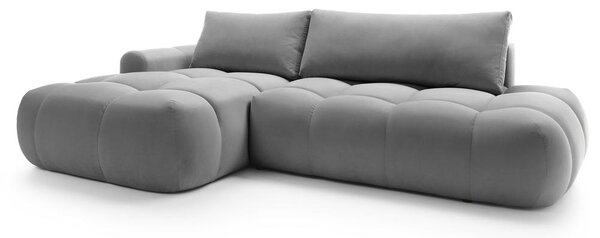 Rohová sedací souprava Ombre (L) (šedá + černá)
