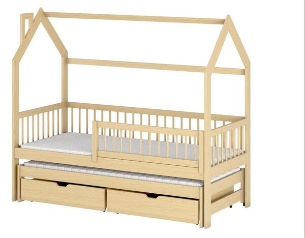 Legno Dětská rozkládací postel Pipa borovice Rozměr (cm): 80x160