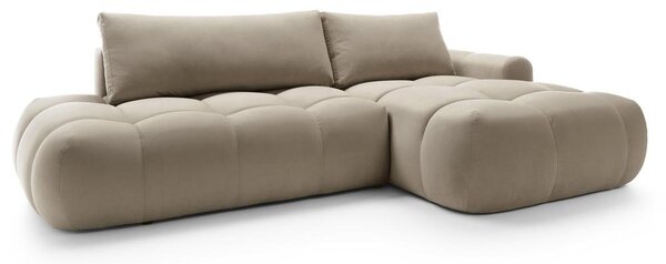 Rohová sedací souprava Ombre (P) (béžová + černá)