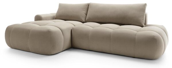 Rohová sedací souprava Ombre (L) (béžová + černá)