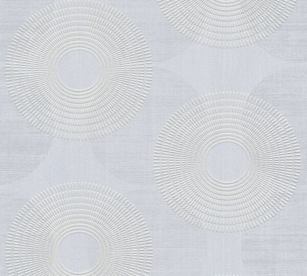A.S. Création | Vliesová tapeta na zeď Attractive 37832-2 | 0,53 x 10,05 m | bílá, metalická, šedá