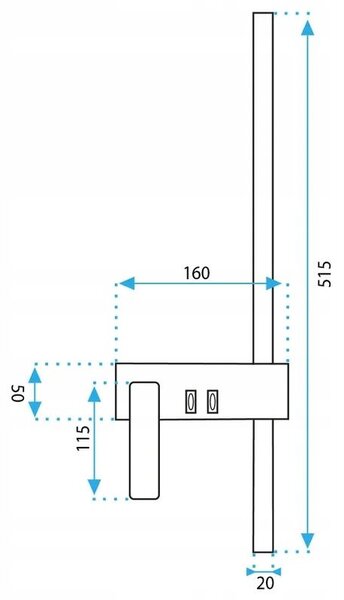 Toolight Výškově nastavitelná nástěnná lampička APP1439-W RIGHT BLACK GOLD