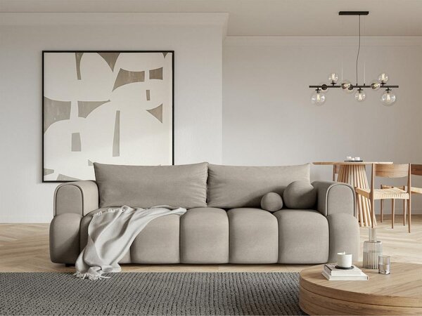 Pohovka trojsedačka Didier (šedá + černá). Akce -15%