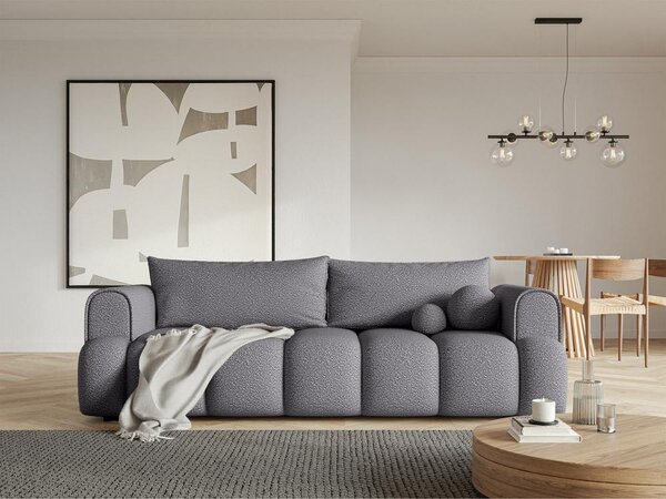 Pohovka trojsedačka Didier (šedá + černá). Akce -15%