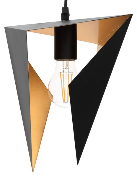 Toolight Trojúhelníková geometrická stropní lampa černá APP253-1CP