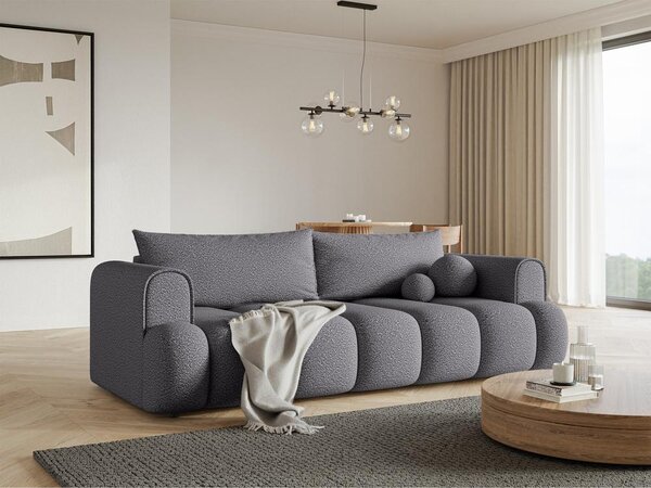 Pohovka trojsedačka Didier (šedá + černá). Akce -15%