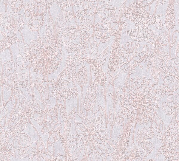 A.S. Création | Vliesová tapeta na zeď Attractive 37834-3 | 0,53 x 10,05 m | krémová, šedá, růžová
