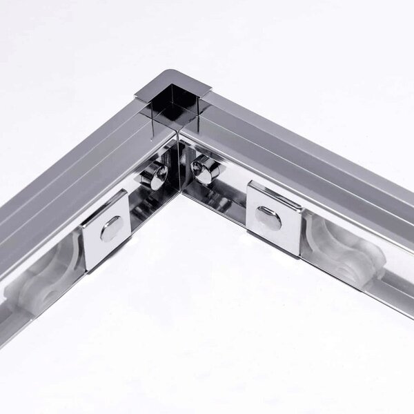 BPS-koupelny Čtvercový sprchový kout HYD-SK102B 90x90 chrom/transparent + vanička HYD-SSV-RIKO černá