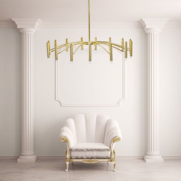 Toolight Toolight, stropní lampa 15xG9 APP1197-15CP, zlatá, OSW-01406