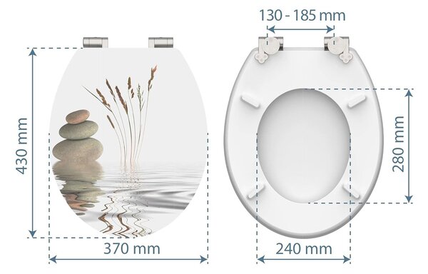 Eisl Sanitär WC prkénko MDF Soft Close Balance High Gloss 80522