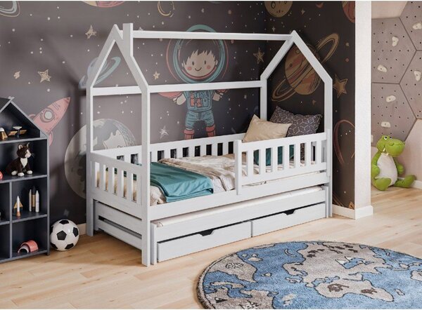 Legno Dětská rozkládací postel Mickey bílá Rozměr (cm): 80x160
