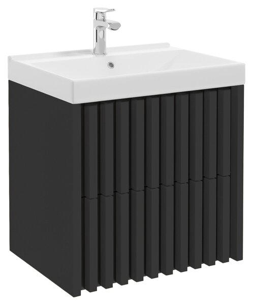 SKŘÍŇKA S UMYVADLEM, černá, černá, 61 cm MID.YOU - Koupelnové série, Online Only