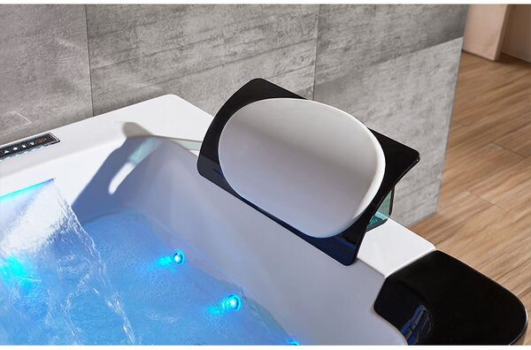 BPS-koupelny Hydromasážní vana HYD-NE912BL 170x90 ČERNÁ s ohřevem vody