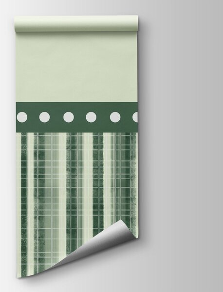 Fototapeta Tapeta se zelenými a bílými pruhy, Abstraktní fototapety, Populární fototapety, t00757 - Tapeko.co.cz