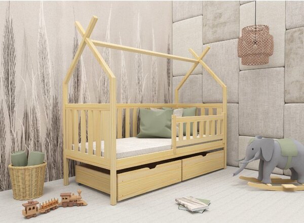Legno Dětská postel ve tvaru stanu Šimon borovice Rozměr (cm): 80x160