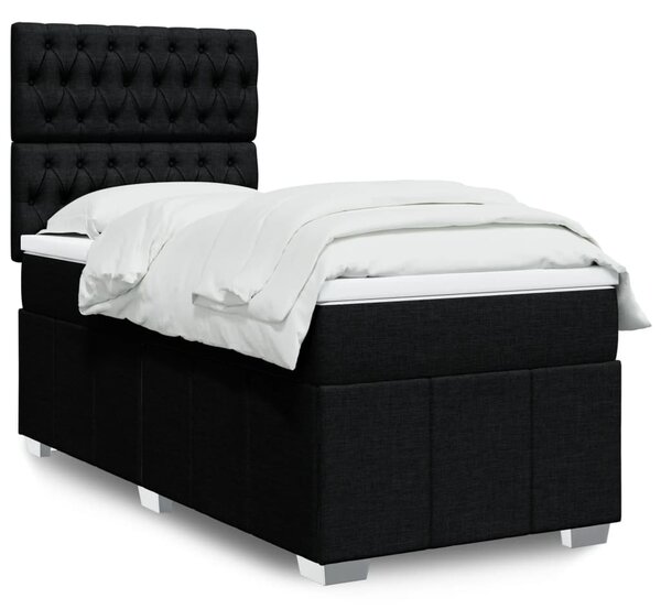 Box spring postel s matrací černá 80 x 200 cm textil 3291504