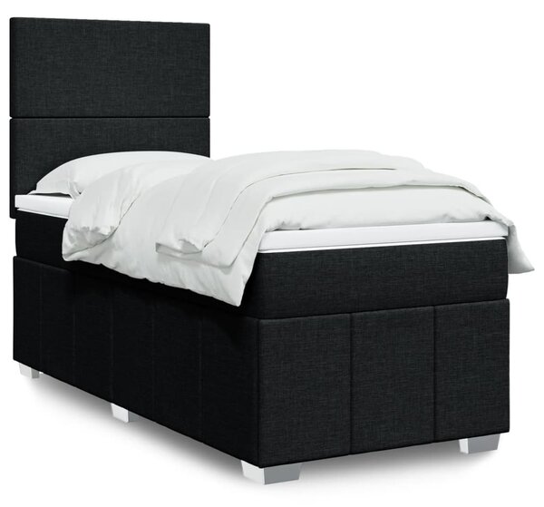 Box spring postel s matrací černá 80 x 200 cm textil 3291490