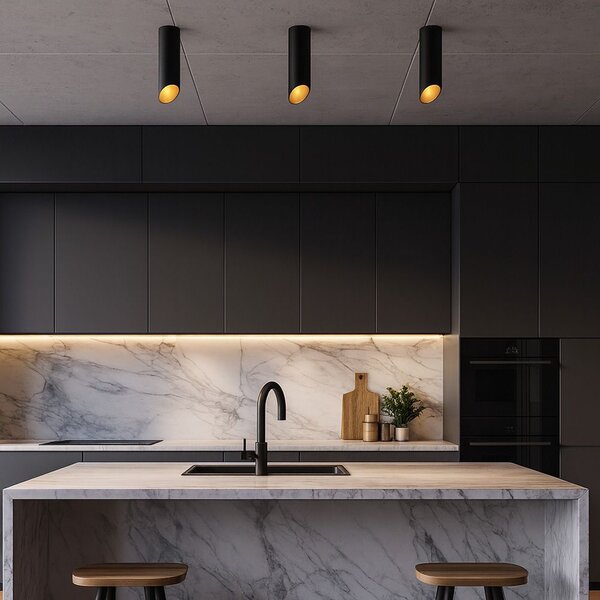 Toolight Moderní suffitová lampa 20 CM APP571-1C černá