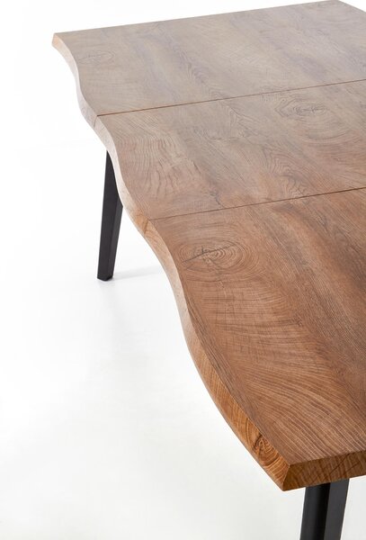 Rozkládací jídelní stůl Sanvi 150-210 cm - přírodní / černé nohy