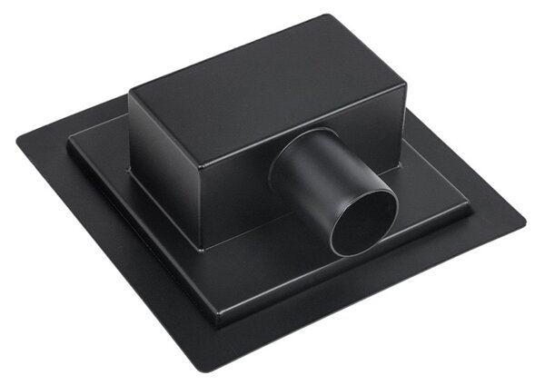 BPS-koupelny Čtvercový sprchový odtokový žlab DL06-G7 HYD-3875 15x15 cm, černý