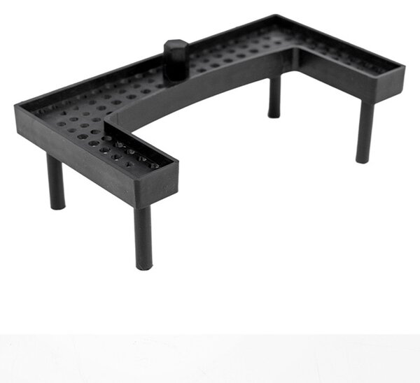 BPS-koupelny Čtvercový sprchový odtokový žlab DL06-G7 HYD-3875 15x15 cm, černý
