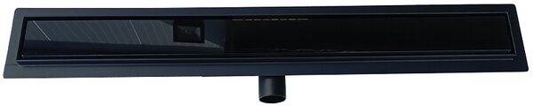 BPS-koupelny Sprchový odtokový žlab 2in1 DL01 GLASS HYD-2658 50 cm, černý