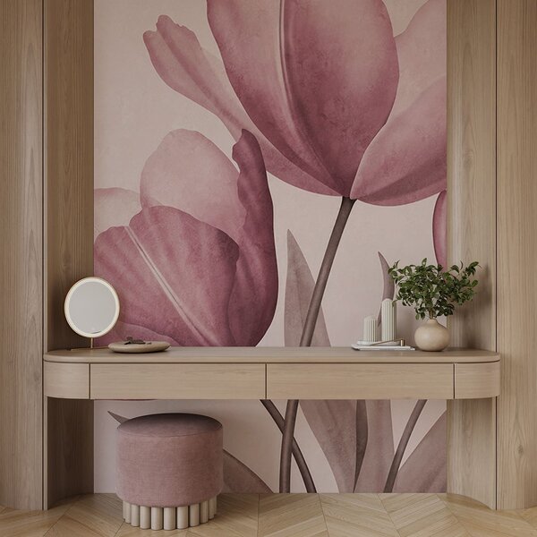 Fototapeta Elegantní tulipány v jemných pastelových odstínech, Květinové fototapety, Populární fototapety, t00762v2 - Tapeko.co.cz