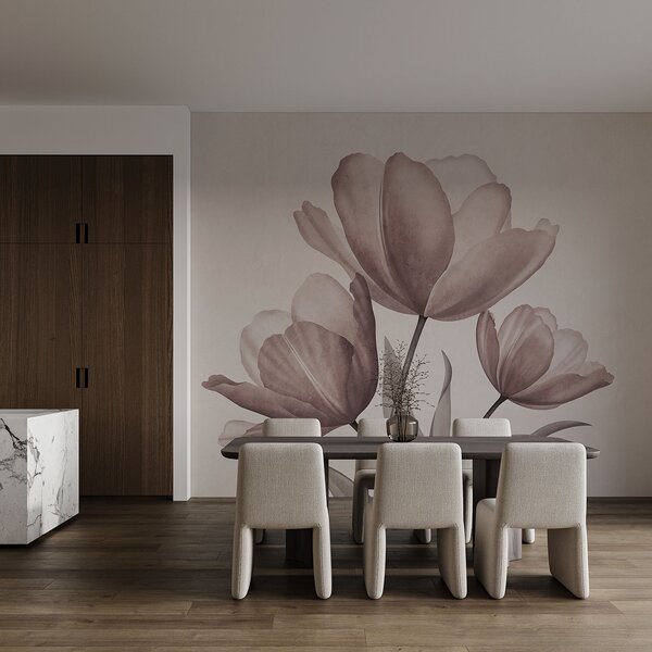 Fototapeta Elegantní tulipány v jemných pastelových odstínech, Květinové fototapety, Populární fototapety, t00762v3 - Tapeko.co.cz