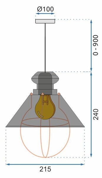 Toolight Závěsná stropní lampa LINZ bílá APP103-1CP