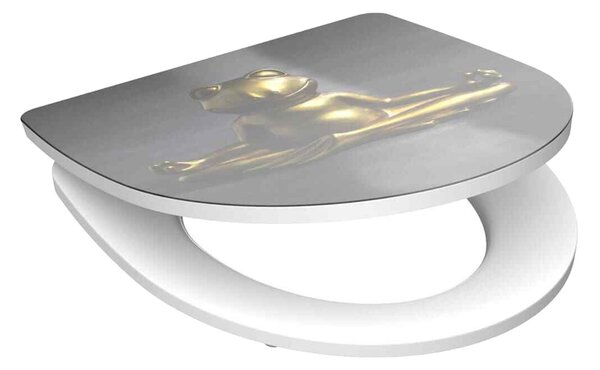 Eisl Sanitär WC prkénko Duroplast Soft Close Relaxing Frog High Gloss 82581
